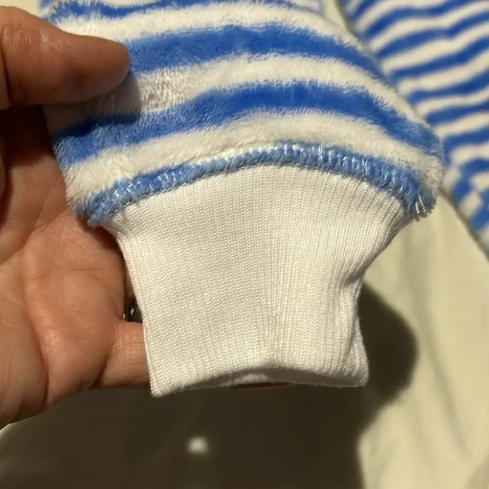 Members mark 6/6x jogger blue white stripe loungewear pj bottom pull on like new